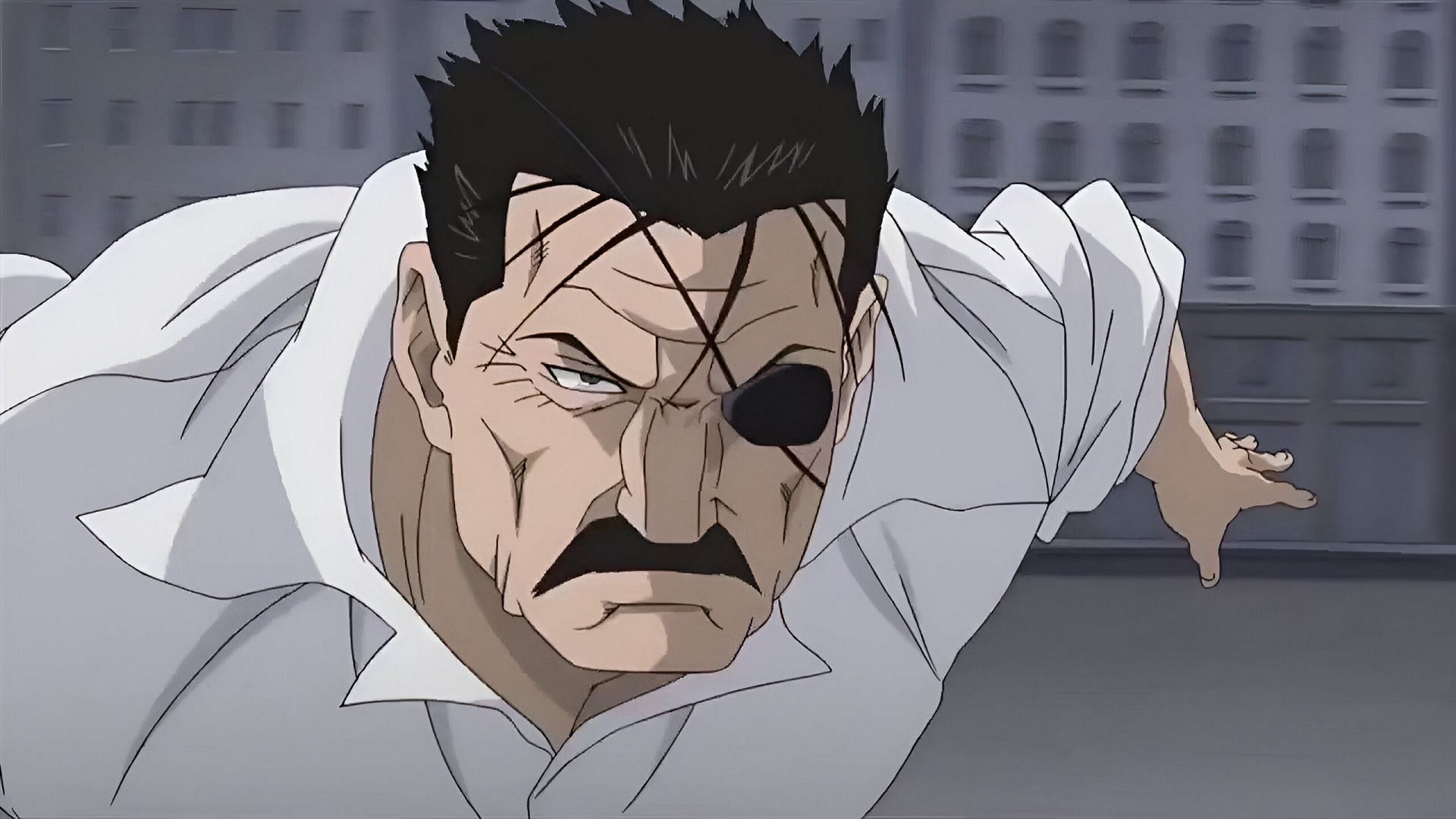 One of the anime swordsmen, King Bradley (Image via Studio Bones)